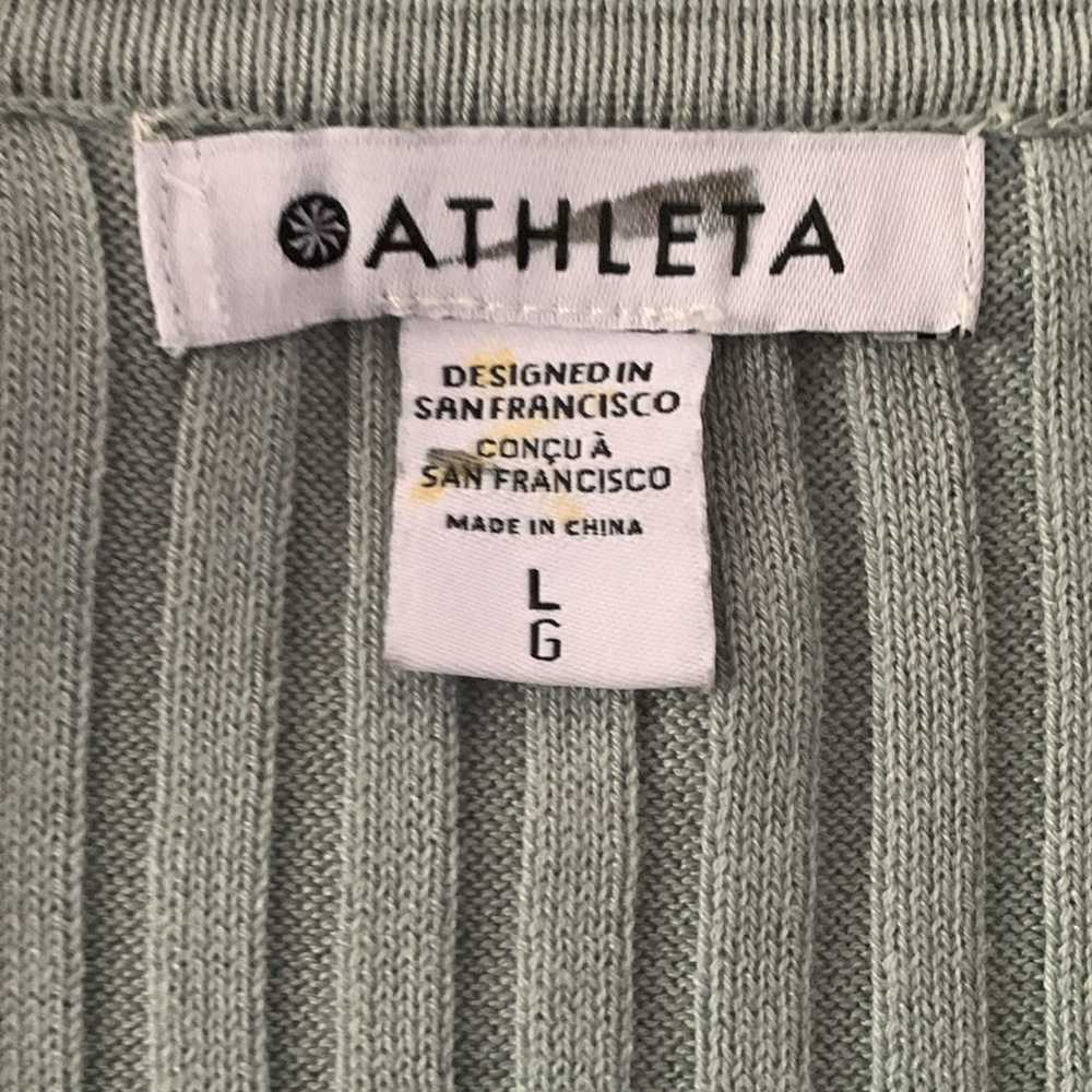 Athleta Mint Green Fitted Henley Shirt - Picture 2 of 5